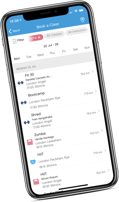 The Gym mobile application